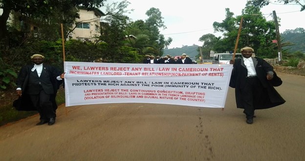 Non-violent protest marches by Common Law Lawyers in Bamenda and Limbe.