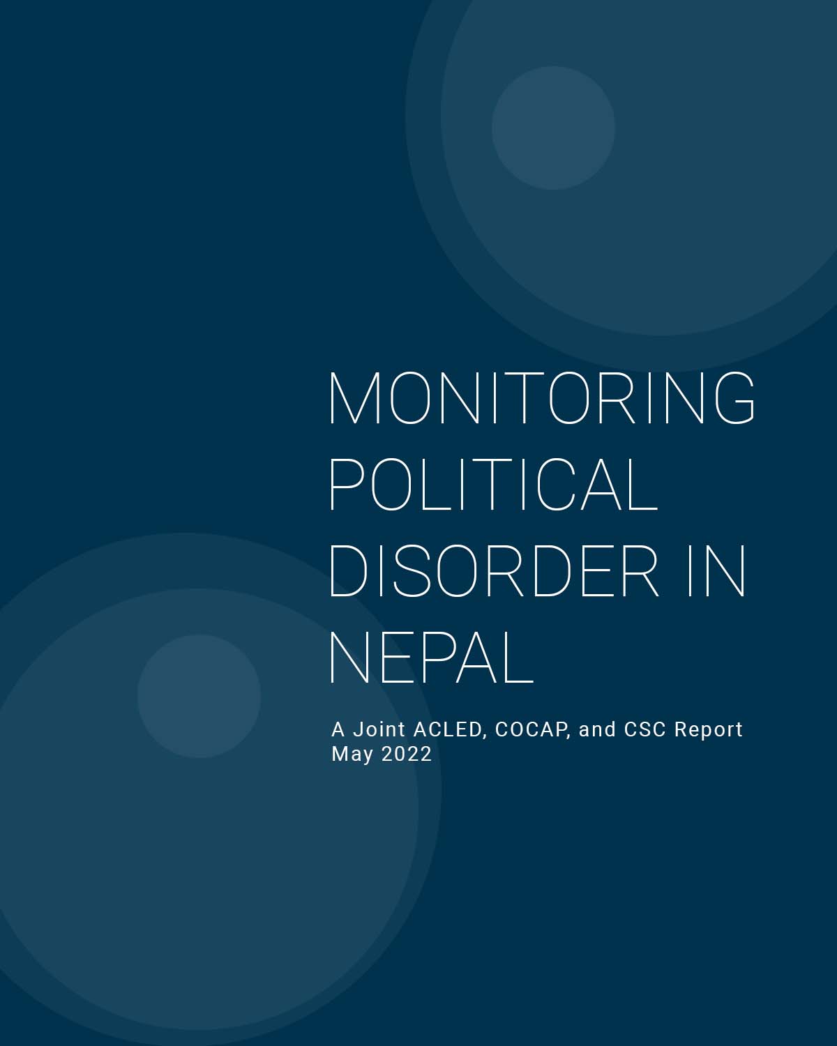 monitoring political disorder in nepal cover